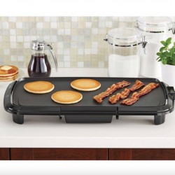 Mainstays Dishwasher-Safe 20" Black Griddle with Adjustable Temperature Control