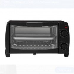 Mainstays 4 Slice Black Toaster Oven with Dishwasher-Safe Rack & Pan