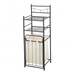 Mainstays 2-Shelf Bathroom Storage Tower with Hamper