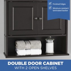 Mainstays Bathroom Wall Mounted Storage Cabinet with 2 Shelves