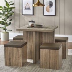 Mainstays 5-Piece Dexter Dining Set with Storage Ottoman