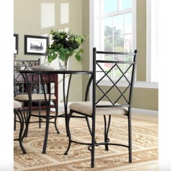 Mainstays 5-Piece Glass Top Metal Dining Set