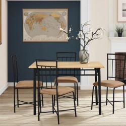 Mainstays Louise Traditional 5-Piece Wood & Metal Dining Set