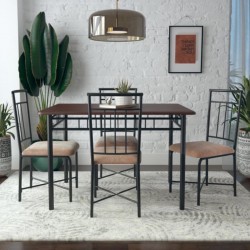 Mainstays Louise Traditional 5-Piece Wood & Metal Dining Set