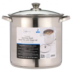 Mainstays Stainless Steel Quart Stock Pot with Lid