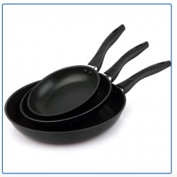 Mainstays Aluminum 7", 9" & 11" Non-Stick Skillet Pack, 3 Piece