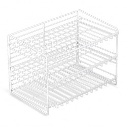 Mainstays 3-Tier Can Dispenser Rack Organizer Powder Coated Steel White