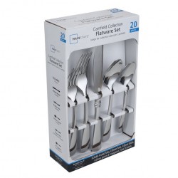 Mainstays Camfield 20 Piece Stainless Steel Flatware Set